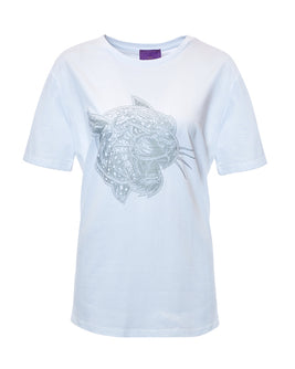 Crazy Leopard Silver-White T-Shirt Male