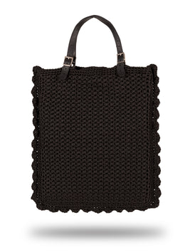 Crochet Bag Black Narrow
